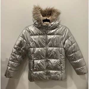 Girls Children’s Place Metallic Coat, Size XL 14